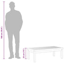 vidaXL tömör akácfa dohányzóasztal 100 x 50 x 33 cm