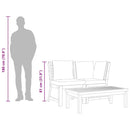 vidaXL 3 részes tömör akácfa kerti ülőgarnitúra krémszínű párnával