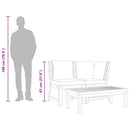 vidaXL 3 részes tömör akácfa kerti ülőgarnitúra sötétszürke párnával