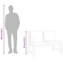 vidaXL tömör akácfa kerti pad krémszínű párnával 114,5 cm