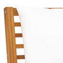 vidaXL tömör akácfa kerti pad krémszínű párnával 114,5 cm