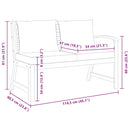 vidaXL tömör akácfa kerti pad krémszínű párnával 114,5 cm