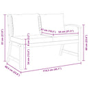 vidaXL tömör akácfa kerti pad sötétszürke párnával 114,5 cm