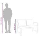 vidaXL tömör akácfa kerti pad sötétszürke párnával 114,5 cm