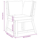 vidaXL elemes tömör akácfa sarokkanapé krémszínű párnával