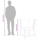 vidaXL elemes tömör akácfa sarokkanapé krémszínű párnával