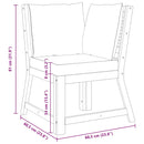 vidaXL tömör akácfa elemes sarokkanapé sötétszürke párnákkal