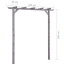 vidaXL szürke impregnált fenyőfa kerti pergola 200 x 40 x 205 cm