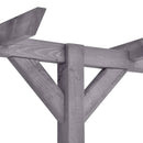 vidaXL szürke impregnált fenyőfa kerti pergola 400 x 40 x 205 cm