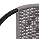 vidaXL 2 db műanyag rattan és acél kerti szék 110 kg