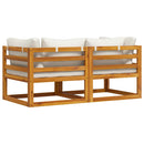 vidaXL 2 db krémszínű és fehér elemes sarokkanapé párnákkal