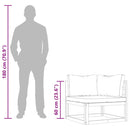 vidaXL 2 db krémszínű és fehér elemes sarokkanapé párnákkal