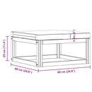 vidaXL tömör akácfa lábtartó sötétszürke párnával
