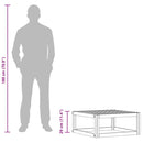 vidaXL tömör akácfa dohányzóasztal 68 x 68 x 29 cm