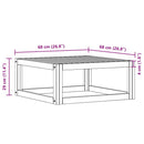 vidaXL tömör akácfa dohányzóasztal 68 x 68 x 29 cm
