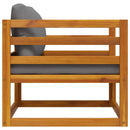 vidaXL tömör akácfa kerti szék sötétszürke párnákkal