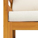 vidaXL tömör akácfa kerti szék krémszínű párnákkal