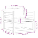 vidaXL tömör akácfa kerti szék krémszínű párnákkal