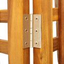 vidaXL 4 paneles tömör akácfa szobaelválasztó 161 x 2 x 170 cm