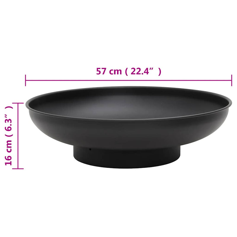 vidaXL acél tűztál 57 cm