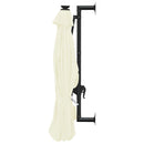 vidaXL homokszínű fali napernyő LED-ekkel és fémrúddal 300 cm