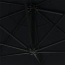 vidaXL fekete fali napernyő LED-ekkel és fémrúddal 300 cm