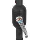 vidaXL azúrkék kültéri napernyő LED-fényekkel és fémrúddal 400 cm