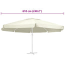 vidaXL homokszínű kültéri napernyőponyva 610 cm