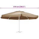 vidaXL tópszínű kültéri napernyőponyva 610 cm