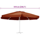 vidaXL terrakotta kültéri napernyőponyva 610 cm