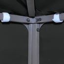 vidaXL fekete kétszintes pavilon-tetőponyva 310 g/m² 3 x 3 m