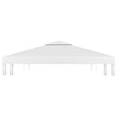 vidaXL fehér kétszintes pavilon-tetőponyva 310 g/m² 3 x 3 m