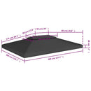 vidaXL fekete kétszintes pavilon-tetőponyva 310 g/m² 4 x 3 m