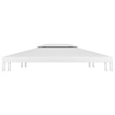 vidaXL fehér kétszintes pavilon-tetőponyva 310 g/m² 4 x 3 m