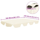 vidaXL krémszínű csere ponyva kerti hintaágyhoz 188/168 x 145/110 cm