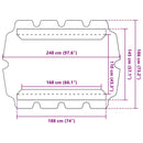 vidaXL terrakotta csere ponyva kerti hintaágyhoz 188/168 x 145/110 cm