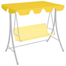 vidaXL sárga csere ponyva kerti hintaágyhoz 188/168 x 145/110 cm