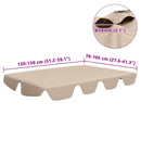 vidaXL bézs csere ponyva kerti hintaágyhoz 150/130 x 105/70 cm