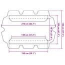 vidaXL antracit csere ponyva kerti hintaágyhoz 150/130 x 105/70 cm