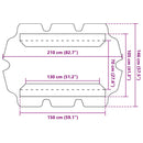 vidaXL antracit csere ponyva kerti hintaágyhoz 150/130 x 105/70 cm