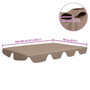 vidaXL tópszínű csere ponyva kerti hintaágyhoz 150/130 x 105/70 cm