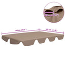 vidaXL tópszínű csere ponyva kerti hintaágyhoz 150/130 x 105/70 cm