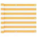 vidaXL fehér-sárga oxford-szövet erkélyparaván 75 x 400 cm