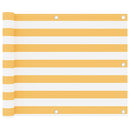 vidaXL fehér-sárga oxford-szövet erkélyparaván 75 x 600 cm