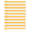 vidaXL fehér-sárga oxford-szövet erkélyparaván 120 x 300 cm