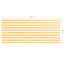 vidaXL fehér-sárga oxford-szövet erkélyparaván 120 x 300 cm