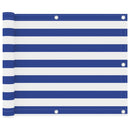 vidaXL fehér-kék oxford-szövet erkélyparaván 75 x 300 cm