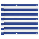 vidaXL fehér-kék oxford-szövet erkélyparaván 75 x 400 cm