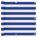 vidaXL fehér-kék oxford-szövet erkélyparaván 90 x 300 cm