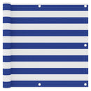 vidaXL fehér-kék oxford-szövet erkélyparaván 90 x 600 cm